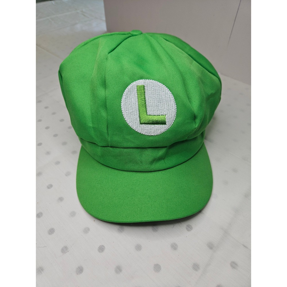 Luigi Hat‎ Green Baseball Cap Cosplay Costume Accessory